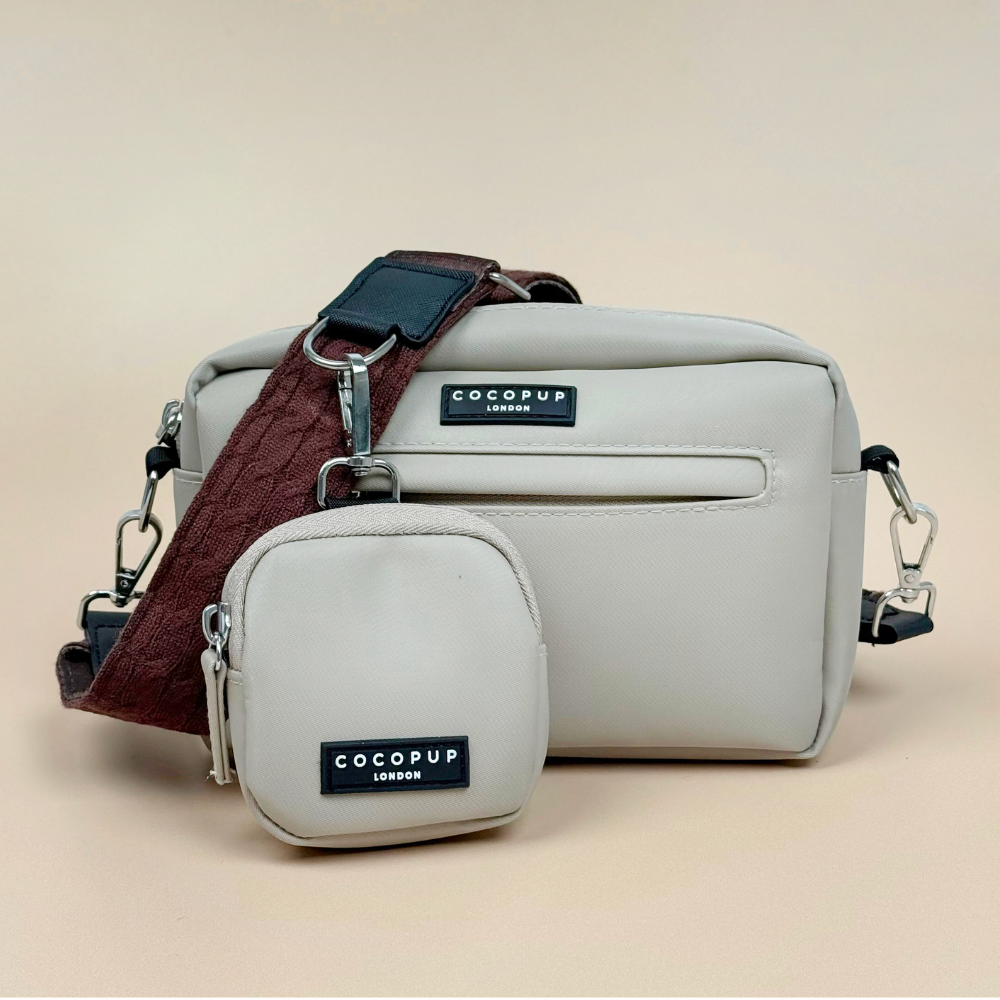 Dog Walking Bag Bundle - Hot Coco Cable Knit