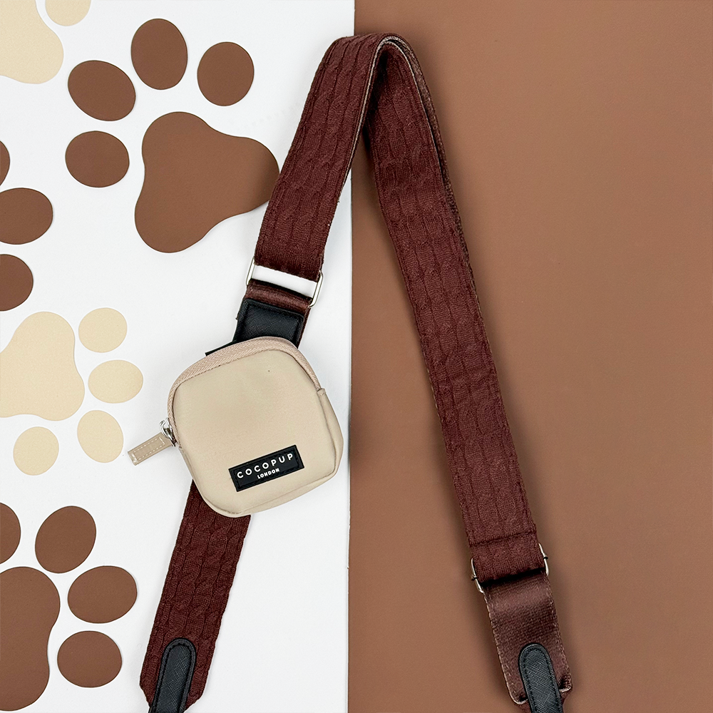 Dog Walking Bag Bundle - Hot Coco Cable Knit