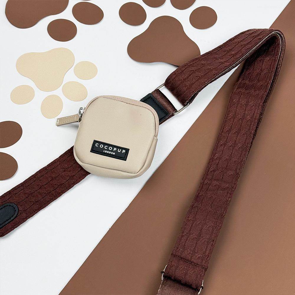 Dog Walking Bag Bundle - Hot Coco Cable Knit